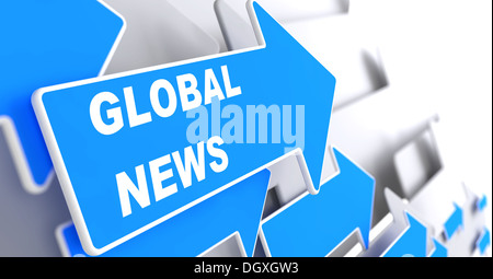 Global News. Information Concept. Stock Photo