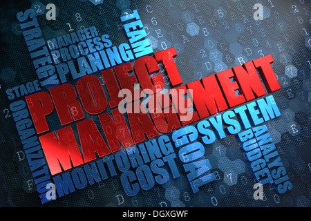 Project Management. Wordcloud Concept. Stock Photo