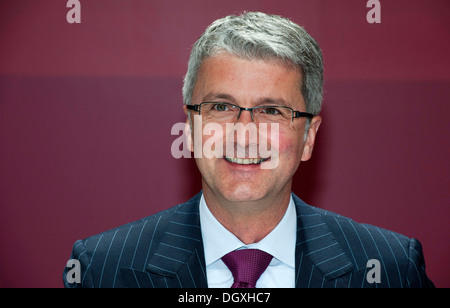 Rupert Stadler, chairman of Audi AG, at a press conference in Ingolstadt, Bavaria Stock Photo