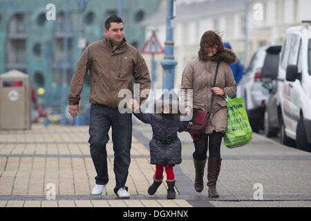 Porthcawl, Wales, UK. October 27. Strong winds at Porthcawl, South Wales as a major atlantic storm moves across the UK. The stormy weather will continue into Monday with winds gusting at up to 80mph.  Matthew Horwood / Alamy Live News Stock Photo