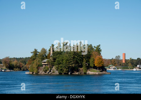 New York, St. Lawrence Seaway, Thousand Islands, American Narrows. Stock Photo