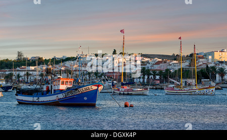 Portugal, the Algarve, Lagos harbour fishing boats Stock Photo