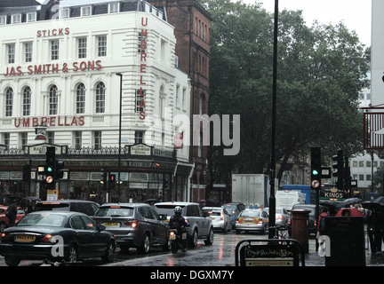 A busy, rainy day in London Stock Photo