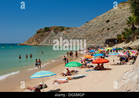 Portugal, the Algarve, Burgau beach in summer Stock Photo