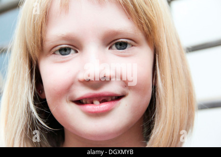Girl with a tooth gap