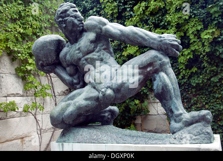 This massive 'Cyclops' is in the spectacular sculpture collection by Ivan Meštrovic in the Meštrovic Gallery in Split, Croatia Stock Photo