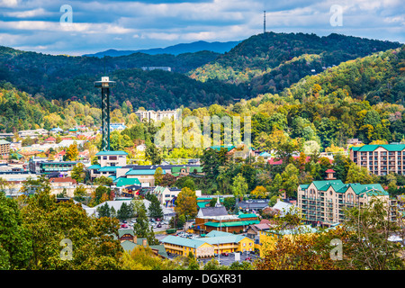 Gatlinburg, Tennessee in the Smoky Mountains. Stock Photo