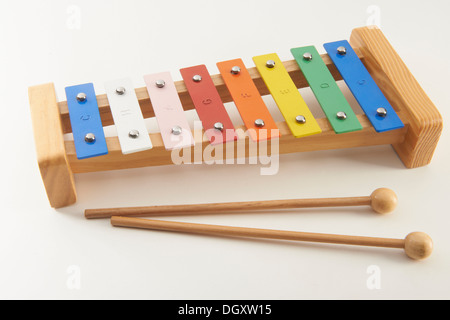 Colourful glockenspiel, xylophone for children Stock Photo