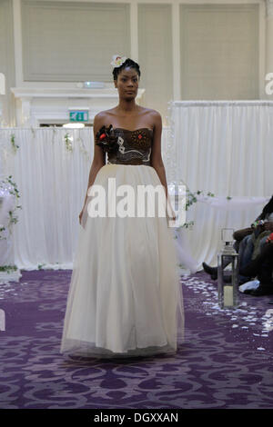 London, UK. 27th October 2013. Caribella Designs during the Mahogany Bridal Show 2013 at The Grand Connaught Rooms in London. Credit: Elsie Kibue / Alamy Live News Stock Photo