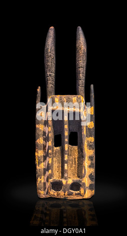 A contemporary wooden West African ceremonial mask Stock Photo