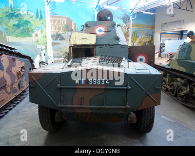 Panhard AMD 178 in the tank museum, Saumur, France, pic-2 Stock Photo