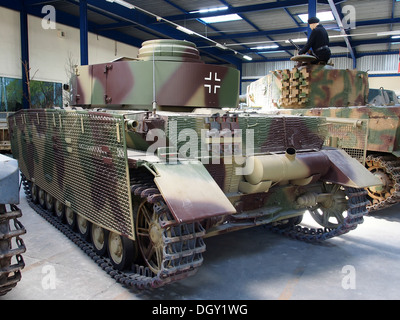 The Panzerkampfwagen IV Ausf B, displayed at the Tank Museum in Saumur, is a German WWII medium tank. It served as a backbone of the German armored forces during the early years of the war. Stock Photo
