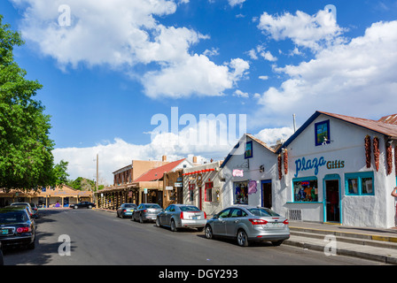 Shops on Old Town Plaza, Old Town, Albuquerque, New Mexico, USA Stock Photo