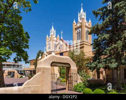 San Felipe de Neri Church, Old Town Plaza, Old Town, Albuquerque, New Mexico, USA Stock Photo
