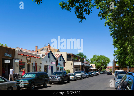 Shops on Old Town Plaza, Old Town, Albuquerque, New Mexico, USA Stock Photo