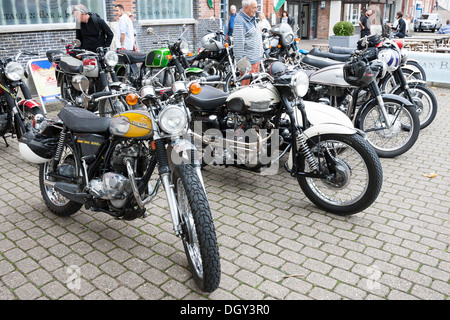 vintage motorcycles on street Stock Photo