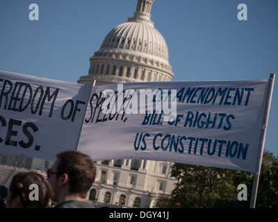 Stop Watching Us:  Rally against NSA mass surveillance. ©Ann Little Stock Photo