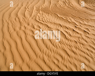 Close up of desert floor showing wind created texture Stock Photo