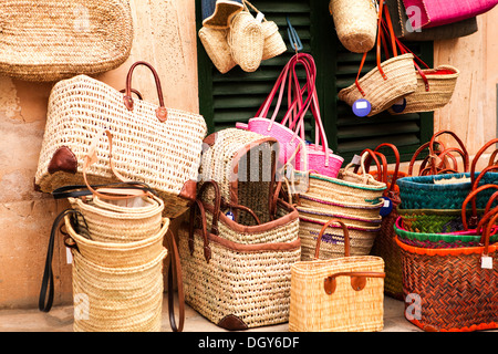 Colorful discount straw handbags