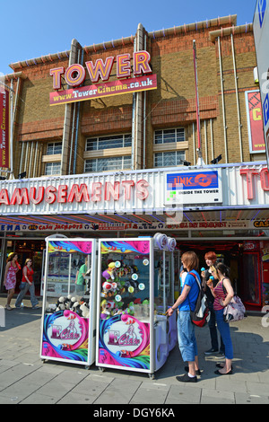 Tower Cinema and amusement arcade, Lumley Road, Skegness, Lincolnshire, England, United Kingdom Stock Photo