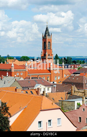 Roofs in the town centre of Kamenz with the tower of the town hall, Kamenz, Saxony, Germany Stock Photo