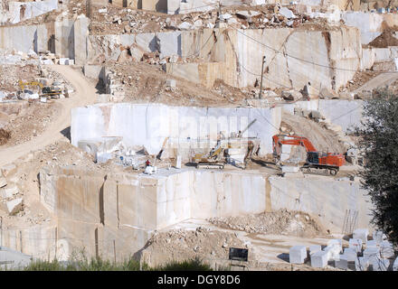 Marble quarry near Orosei, Gulf of Orosei, east coast of Sardinia, Italy, Europe Stock Photo
