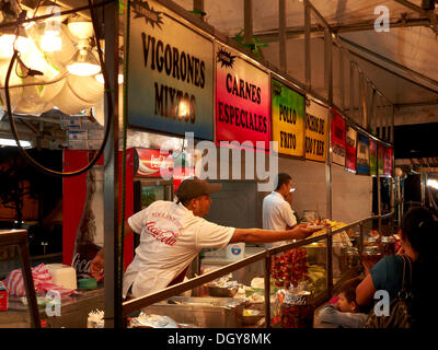 Evening market scene, Mercado Central, San Jose, Costa Rica, Central America Stock Photo