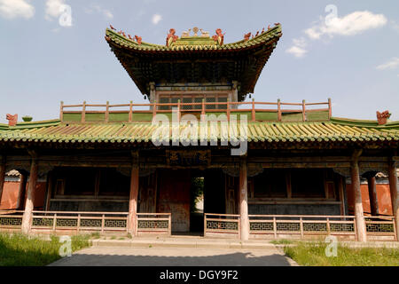 Roof of the Buddhist temple in the Winter Palace of Bogd Khan, Ulan Bator, Mongolia, Asia Stock Photo