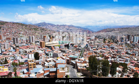 panoramic view of La Paz, Bolivia Stock Photo
