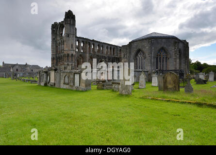 Ruins of Elgin Cathedral, destroyed during the Reformation, once the largest cathedral in Scotland, Elgin Stock Photo
