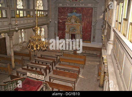 5509. Vatra Dornei, Romania. The Great Temple built in 1902. Interior showing the great wooden Ark Stock Photo