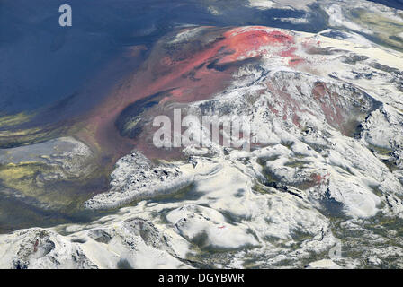 Aerial view, Laki craters, Laki or Lakagígar vulcanic fissure, Iceland, Europe Stock Photo