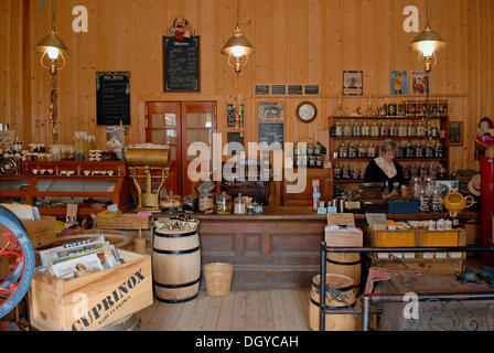 Shop, historic village of Barkerville, British Columbia, Canada, North America Stock Photo