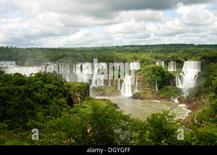 Iguazu Falls, riverbanks on the Brazilian side, Iguazu River, Brazil, South America Stock Photo