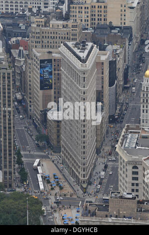 Flatiron Building, seen from the platform of the Empire State Building, New York City, New York, USA, United States Stock Photo