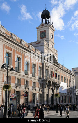 Casa de Correos, Plaza de la Puerta del Sol square, old town, Madrid, Spain, Southern Europe Stock Photo