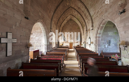 Nave Ladykirk Parish Church Berwickshire.UK. Stock Photo