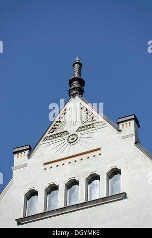 Roof, residential building, Art Nouveau, Helsinki, Uusimaa, Finland Stock Photo