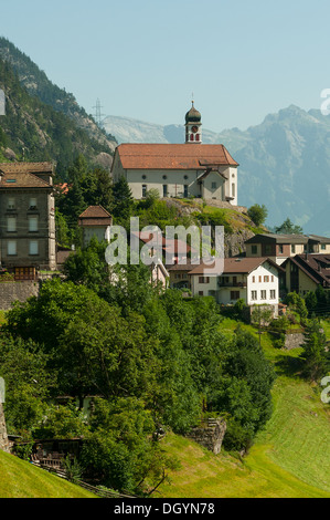 St Gallus Church, Wassen, Switzerland Stock Photo