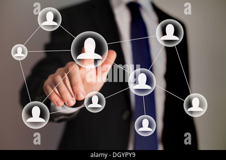 social network and business technologies Stock Photo