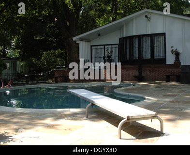 The swimming Pool at Graceland the home of Elvis Presley in Memphis ...