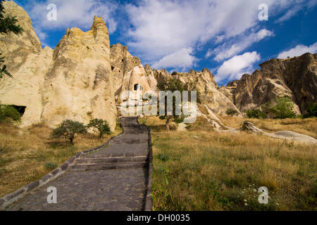 Rock churches in the open air museum, UNESCO World Heritage Site, Goreme, Cappadocia, central Anatolia, Turkey, Asia Stock Photo