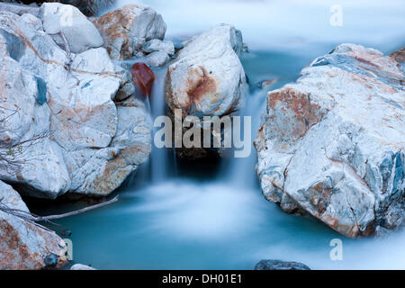 Mountain stream, Nationalpark Ecrins, Rhone Alpes, Département Isère, Rhône-Alpes, France Stock Photo