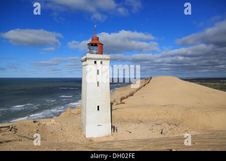 Wandering dune and the Rubjerg Knude lighthouse, North Jutland, Denmark, Europe Stock Photo