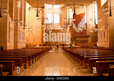 Interior, Cathedral of Our Lady of the Angels, Los Angeles, California, United States Stock Photo