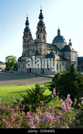 Fulda Cathedral, Cathedral of St. Salvator, from Baroque architect Bonifatius von Johann Dientzenhofer, Fulda, Hesse Stock Photo