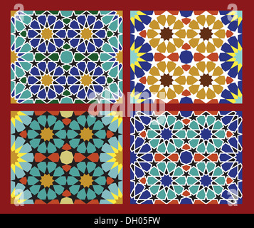 Set of Arabic Seamless Patterns Stock Photo - Alamy