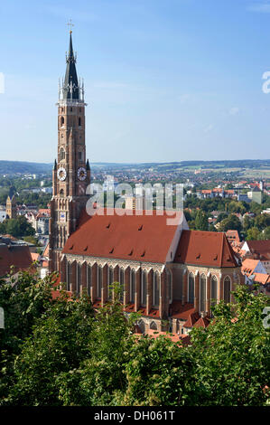 Gothic Cathedral of St. Martin, old town, Landshut, Lower Bavaria, Bavaria, Germany Stock Photo