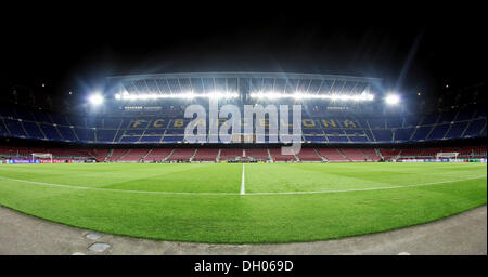 Camp Nou stadium, grandstand, Barcelona, Catalonia, Spain Stock Photo