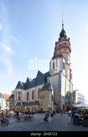 St. Nicholas Church in Leipzig, Saxony, PublicGround Stock Photo